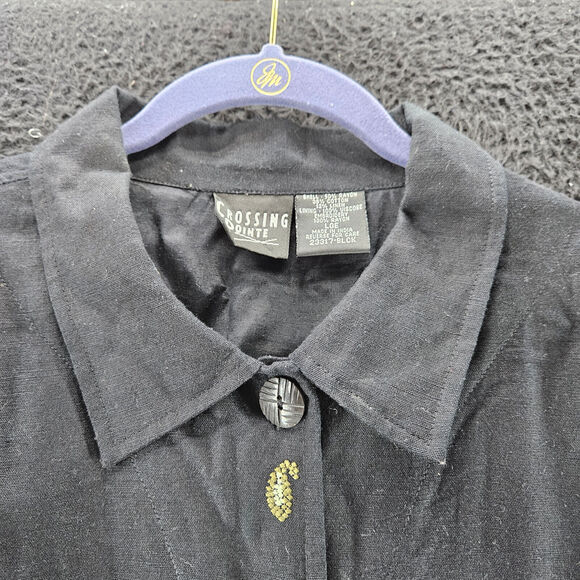 Crossing Pointe Womens Jacket Multi-Color Size Large Rayon Blend Embroidered - Picture 9 of 14